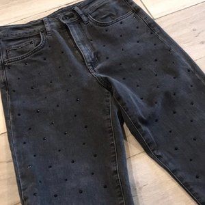 H&M Black Studded Skinny Jeans